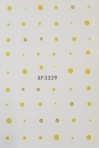 3D Nail Art Decal, White Daisy Daises Nail Art Design, White Daisy Daises Nail Sticker _XF3329