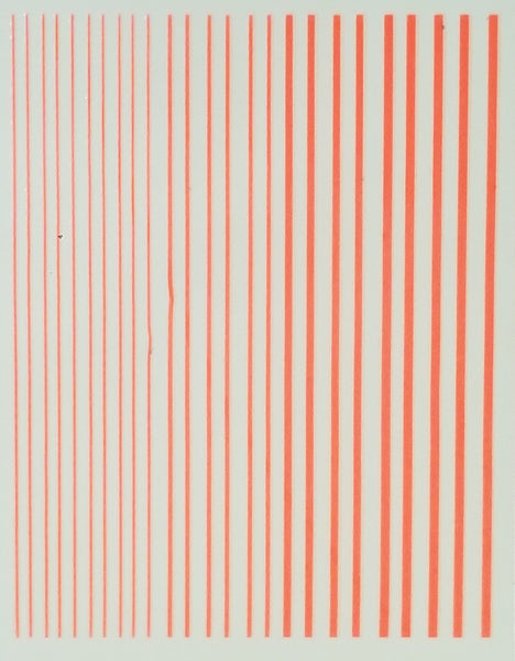 3D Nail Art Decal, Plain Bright Orange Line Nail Art Design, Plain Bright Orange Line Nail Sticker _DCL05