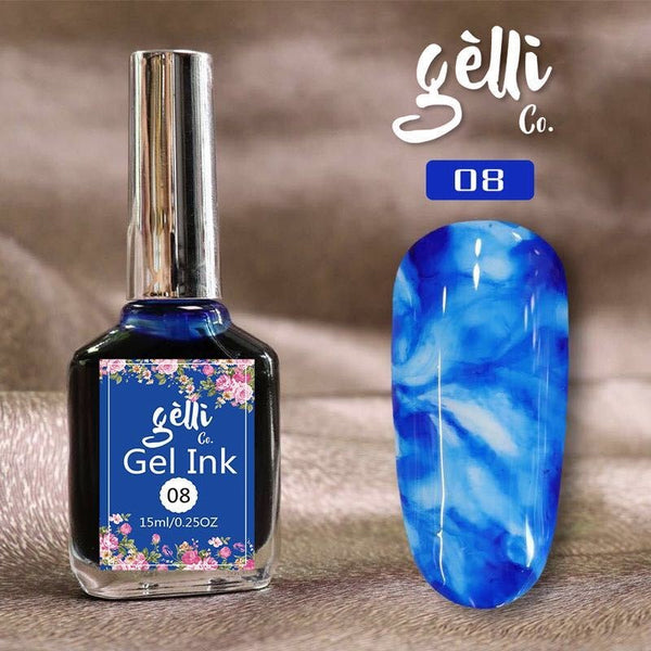 Gel Ink 8 ● GelliCo USA ● Nail Art Design ● Best Top Gel ● Best Matte Top Gel ● Cheapest Gel Polish ● High Quality Gel Polish ● Marble Nail Art Design ● Chrome Nail Art Design ● Make Nail at Home ● Best Nail Gel ● Best Nail Polish 