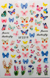 Butterfly 3D nail art Decal
