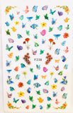 Butterfly 3D nail art Decal