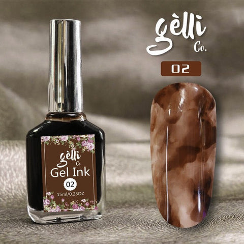 Ink Soak-Off Gel Polish ● Gellico ● Marble Nail Art Design ● Create beautiful marble and watercolor, tie-dye effects with water-based Gel Inks! ●